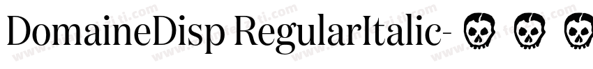 DomaineDisp RegularItalic字体转换